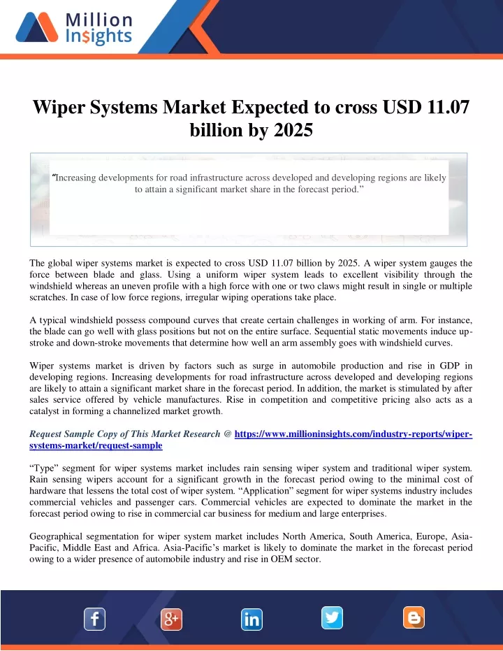 wiper systems market expected to cross