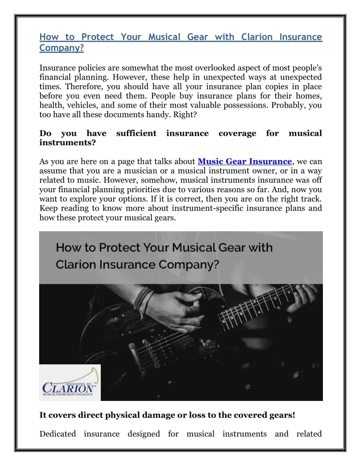 how to protect your musical gear with clarion