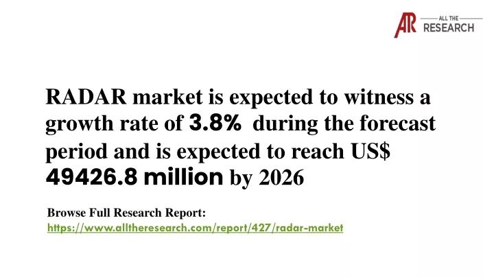 radar market is expected to witness a growth rate