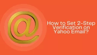 how to set 2 step verification on yahoo email