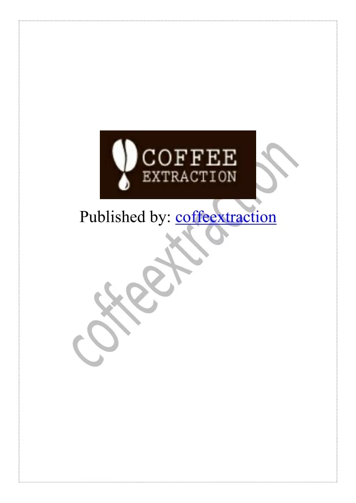 published by coffeextraction