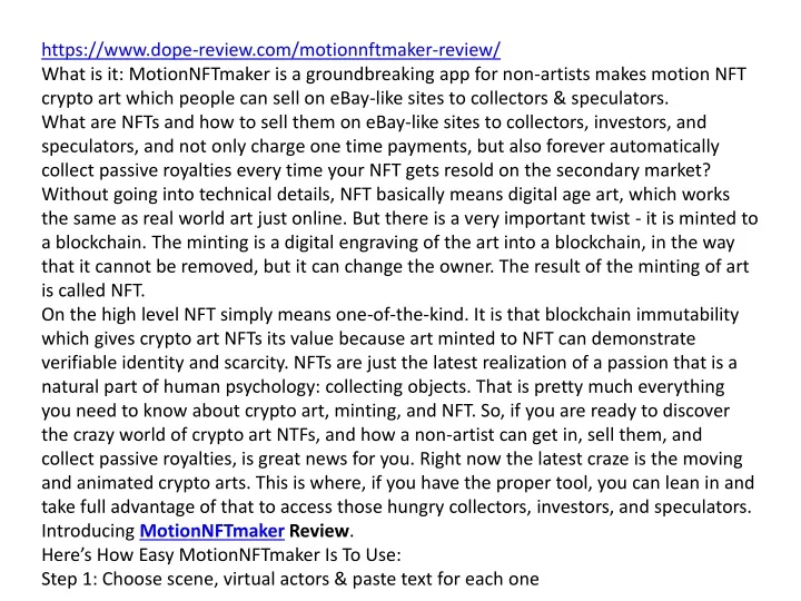 https www dope review com motionnftmaker review