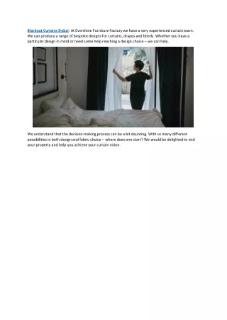 Blackout Curtains Dubai