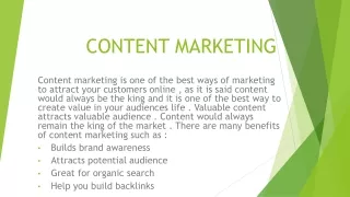 CONTENT MARKETING