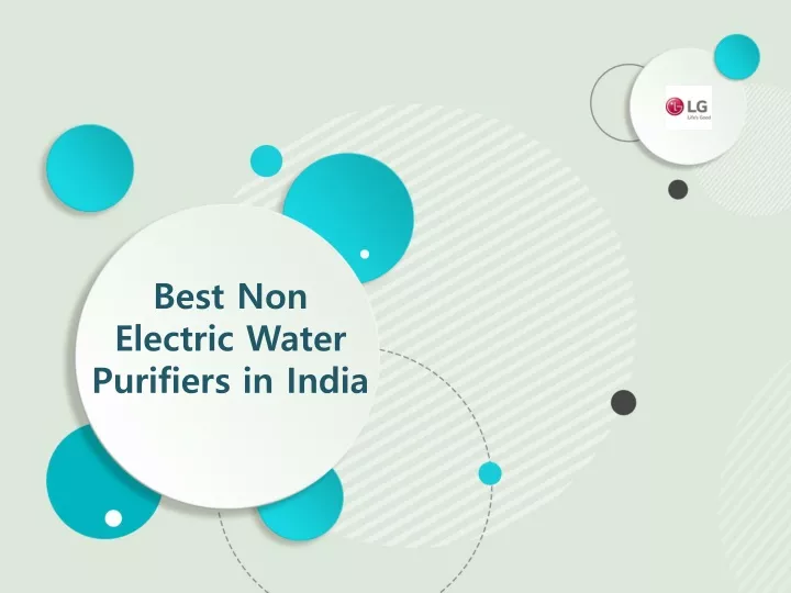 best non electric water purifiers in india