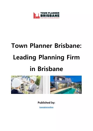 Leading Planning Firm in Brisbane
