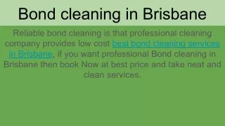 Bond cleaning in Brisbane