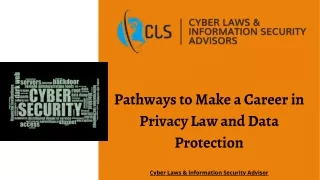 Pathways to Make a Career in Privacy Law and Data Protection