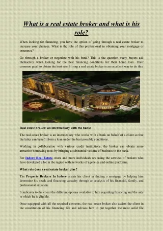 What is a real estate broker