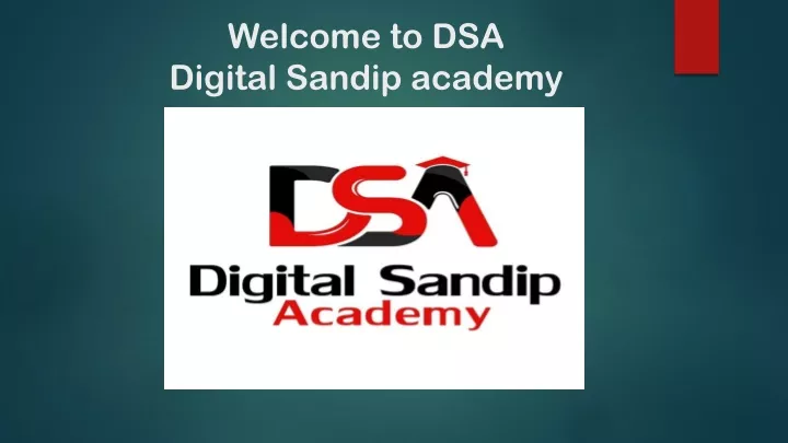 welcome to dsa digital sandip academy