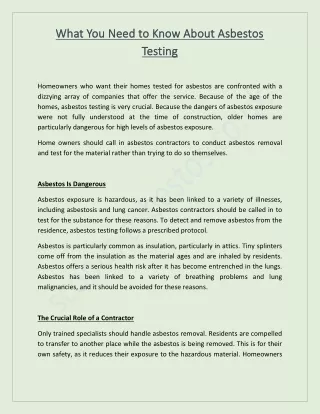 what you need to know about asbestos what
