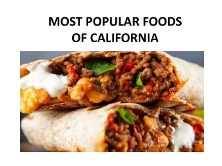 most popular foods of california