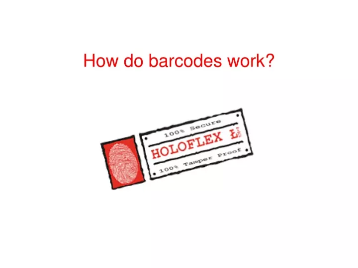 how do barcodes work