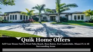 Contact Us for Sell Your House Fast in Miami | Quikhomeoffers