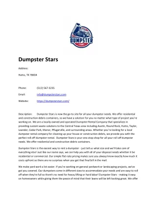 dumpster stars