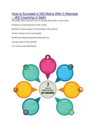 How to Succeed in IAS Mains After 3 Attempts -  IAS Coaching in Delhi