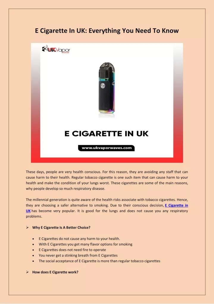 e cigarette in uk everything you need to know