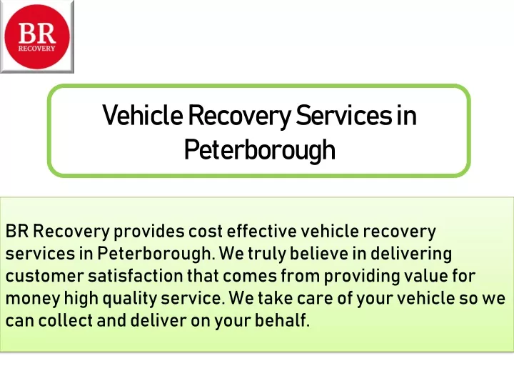 vehicle recovery services in peterborough