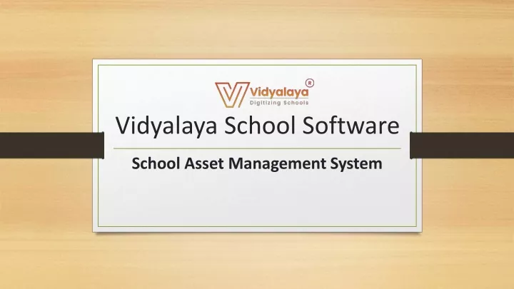 vidyalaya school software