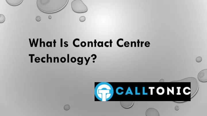 what is contact centre technology