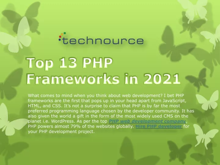 top 13 php frameworks in 2021