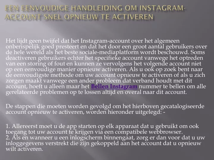 een eenvoudige handleiding om instagram account snel opnieuw te activeren