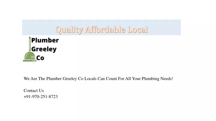 quality affordable local