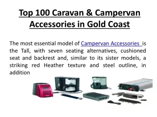 Top 100 Caravan & Campervan Accessories in Gold