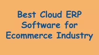 best cloud erp software for ecommerce industry