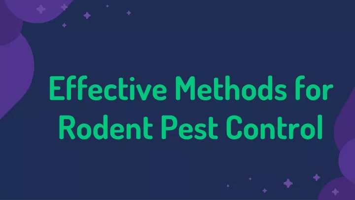 effective methods for rodent pest control