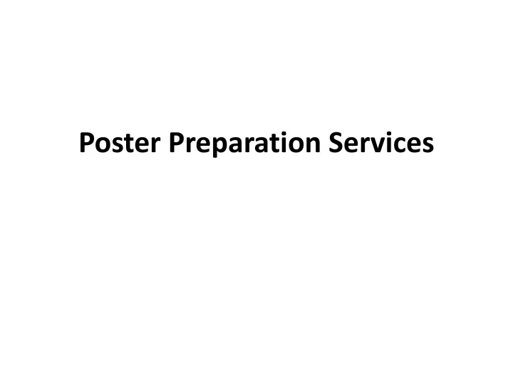 poster preparation services
