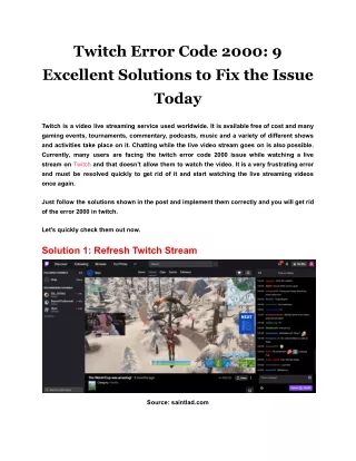 twitch error code 2000 9 excellent solutions