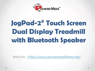 jogpad 2 touch screen dual display treadmill with bluetooth speaker