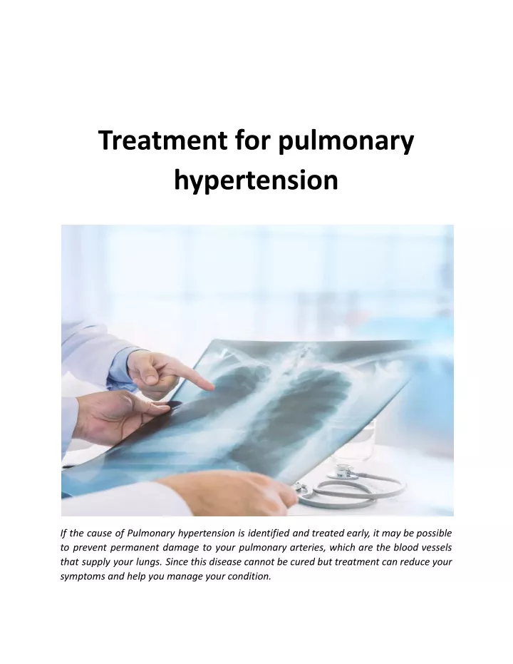 PPT - Treatment for pulmonary hypertension PowerPoint Presentation