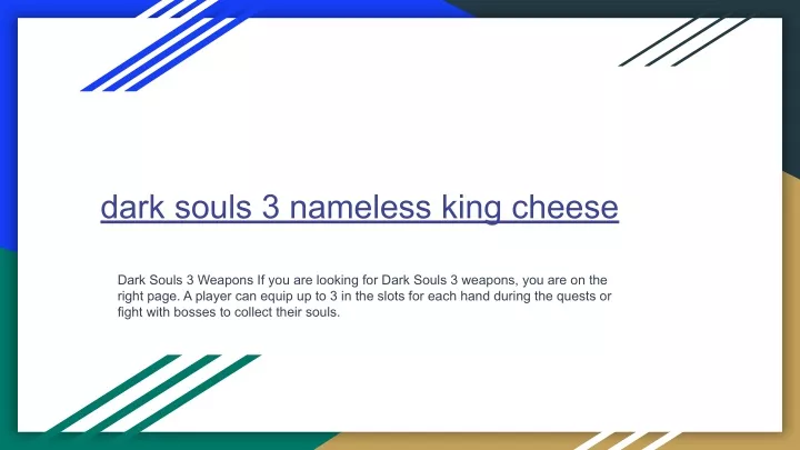 dark souls 3 nameless king cheese