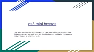 ds3 mini bosses
