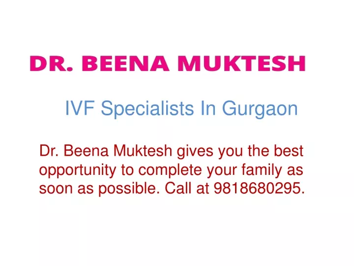 ivf specialists in gurgaon