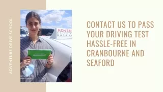 Contact Us to Pass Your Driving Test Hassle-free in Cranbourne and Seaford