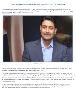deep dasgupta explains how t20 world cup after