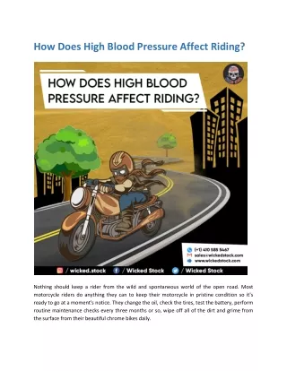 How Does High Blood Pressure Affect Riding?