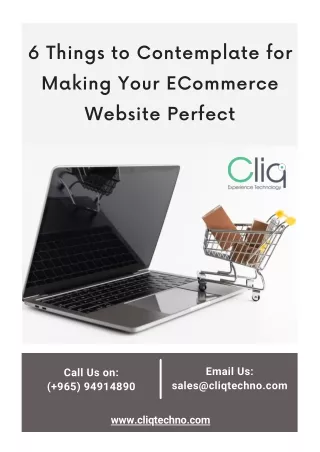 6 things to contemplate for making your eCommerce website perfect