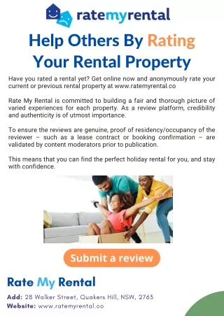 help others by rating your rental property