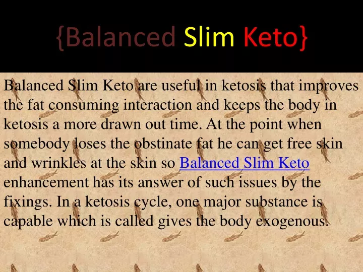 balanced slim keto