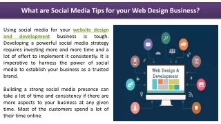 what are social media tips for your web design