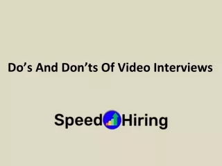 Do’s And Don’ts Of Video interviews