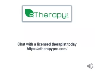 chat with a licensed therapist today https etherapypro com