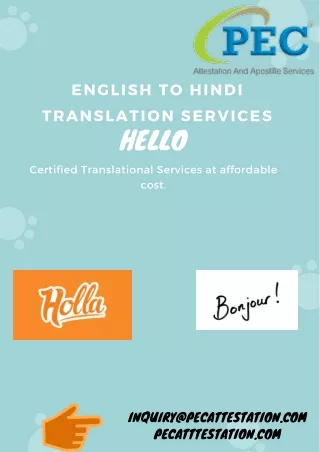 ENGLISH TO HINDI TRANSLATION SERVICES