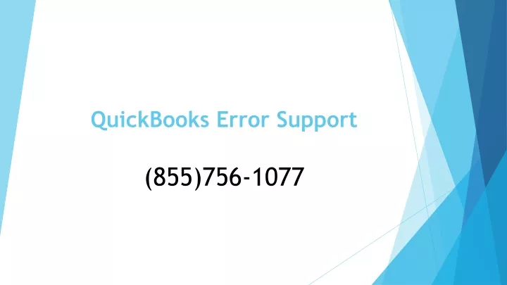 quickbooks error support