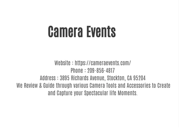 camera events