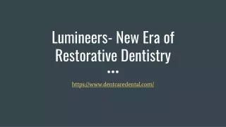Lumineers- New Era of Restorative Dentistry